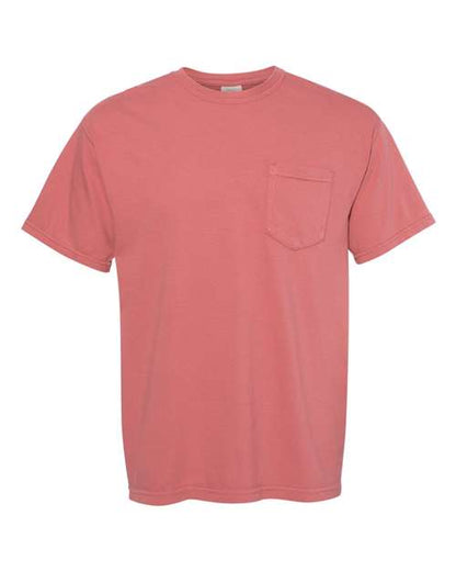 Comfort Colors Unisex Garment-Dyed Heavyweight Pocket T-Shirt - 6030 - EMBROIDERED