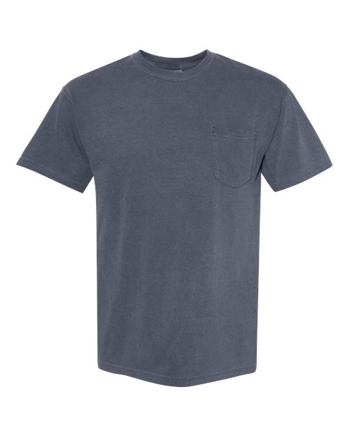 Comfort Colors Unisex Garment-Dyed Heavyweight Pocket T-Shirt - 6030 - EMBROIDERED