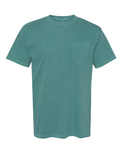 Comfort Colors Unisex Garment-Dyed Heavyweight Pocket T-Shirt - 6030 - EMBROIDERED