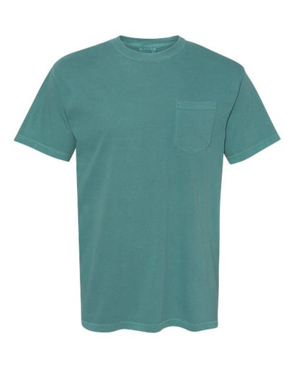 Comfort Colors Unisex Garment-Dyed Heavyweight Pocket T-Shirt - 6030 - EMBROIDERED
