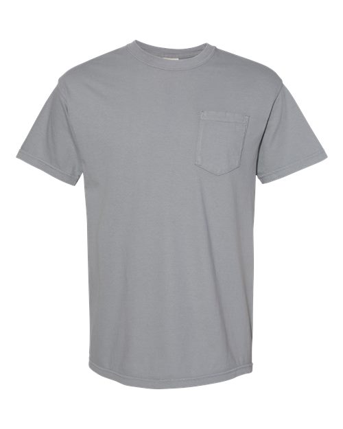 Comfort Colors Unisex Garment-Dyed Heavyweight Pocket T-Shirt - 6030 - EMBROIDERED