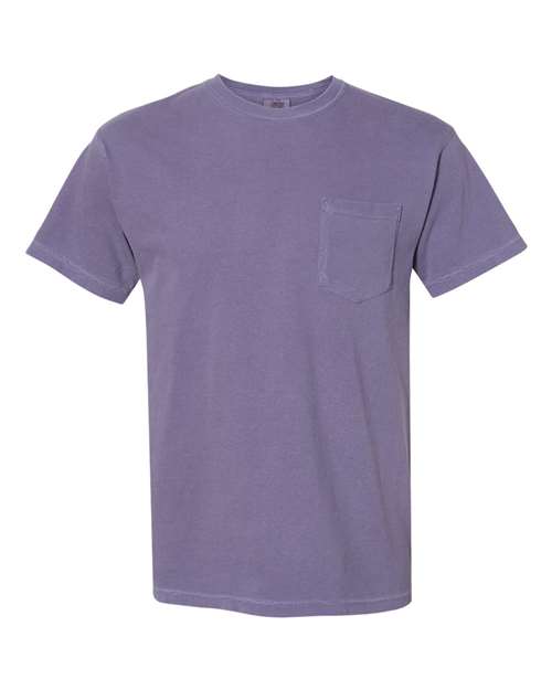 Comfort Colors Unisex Garment-Dyed Heavyweight Pocket T-Shirt - 6030 - EMBROIDERED