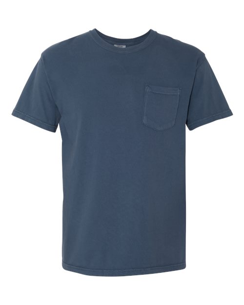 Comfort Colors Unisex Garment-Dyed Heavyweight Pocket T-Shirt - 6030 - EMBROIDERED
