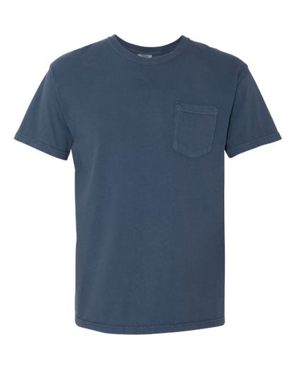 Comfort Colors Unisex Garment-Dyed Heavyweight Pocket T-Shirt - 6030 - EMBROIDERED