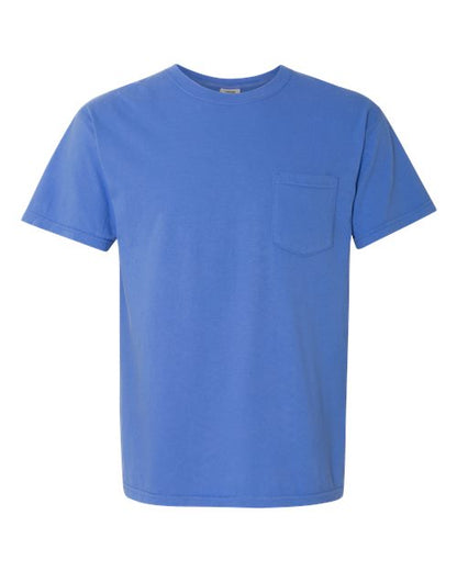 Comfort Colors Unisex Garment-Dyed Heavyweight Pocket T-Shirt - 6030 - EMBROIDERED