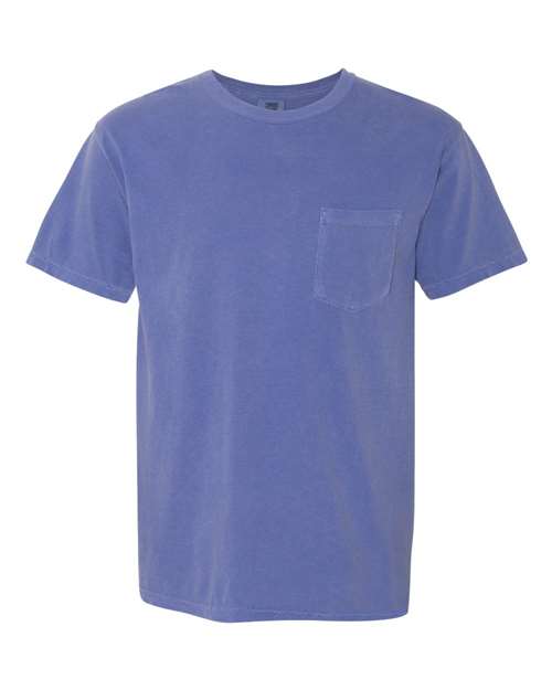 Comfort Colors Unisex Garment-Dyed Heavyweight Pocket T-Shirt - 6030 - EMBROIDERED