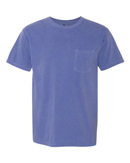 Comfort Colors Unisex Garment-Dyed Heavyweight Pocket T-Shirt - 6030 - EMBROIDERED