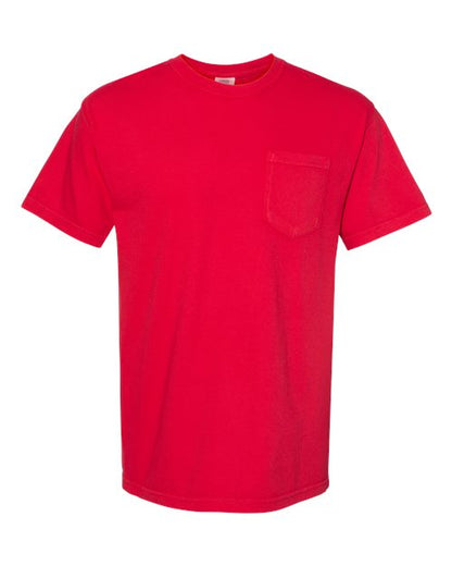 Comfort Colors Unisex Garment-Dyed Heavyweight Pocket T-Shirt - 6030 - EMBROIDERED