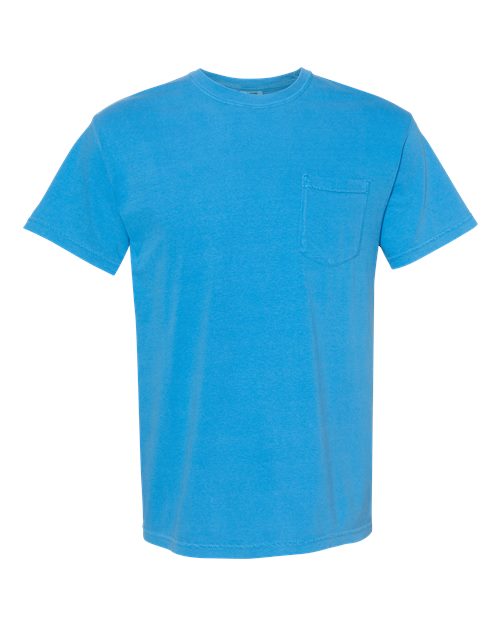 Comfort Colors Unisex Garment-Dyed Heavyweight Pocket T-Shirt - 6030 - EMBROIDERED