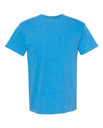 Comfort Colors Unisex Garment-Dyed Heavyweight Pocket T-Shirt - 6030 - EMBROIDERED