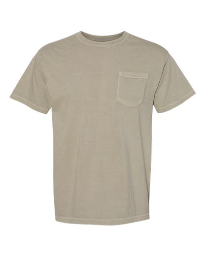 Comfort Colors Unisex Garment-Dyed Heavyweight Pocket T-Shirt - 6030 - EMBROIDERED