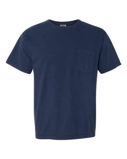 Comfort Colors Unisex Garment-Dyed Heavyweight Pocket T-Shirt - 6030 - EMBROIDERED