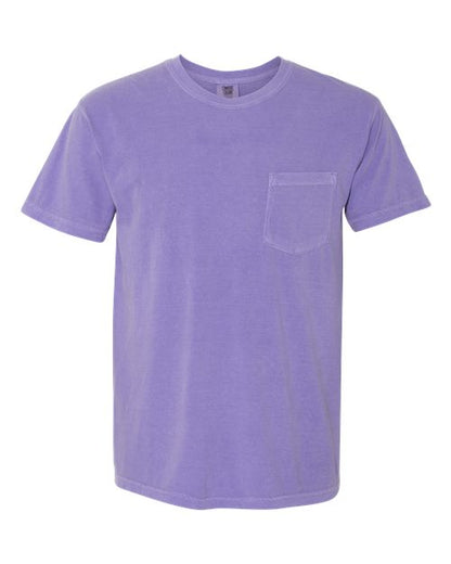 Comfort Colors Unisex Garment-Dyed Heavyweight Pocket T-Shirt - 6030 - EMBROIDERED