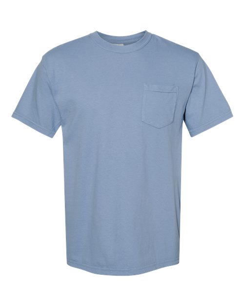 Comfort Colors Unisex Garment-Dyed Heavyweight Pocket T-Shirt - 6030 - EMBROIDERED