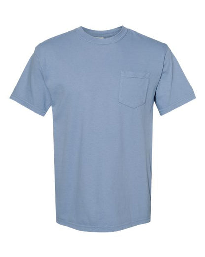 Comfort Colors Unisex Garment-Dyed Heavyweight Pocket T-Shirt - 6030 - EMBROIDERED
