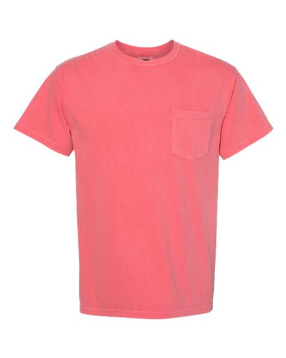 Comfort Colors Unisex Garment-Dyed Heavyweight Pocket T-Shirt - 6030 - EMBROIDERED