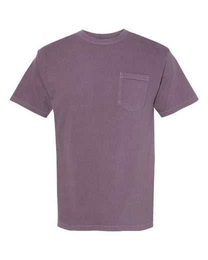 Comfort Colors Unisex Garment-Dyed Heavyweight Pocket T-Shirt - 6030 - EMBROIDERED