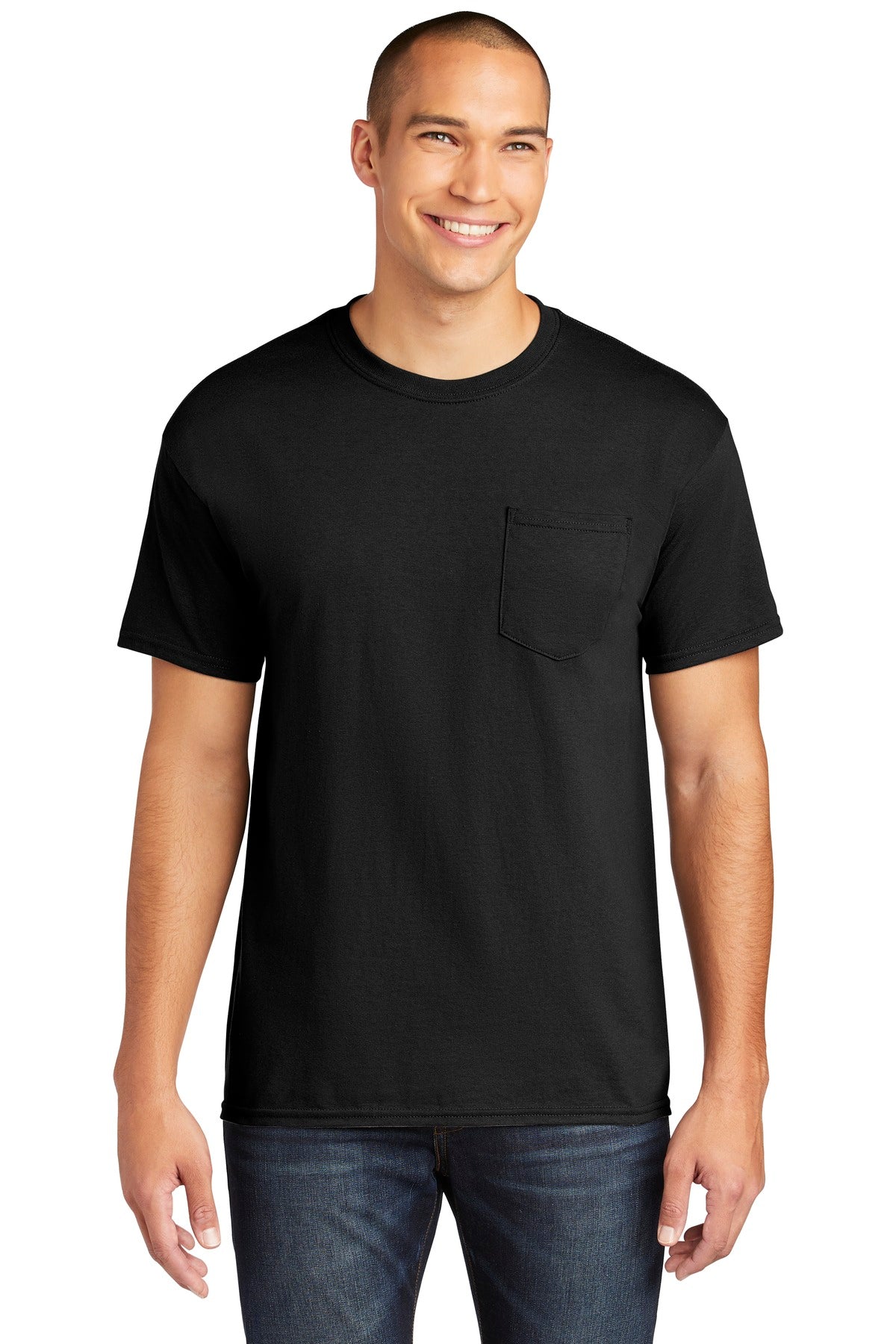 Gildan Heavy Cotton 100% Cotton Pocket T-Shirt. 5300 - EMBROIDERED