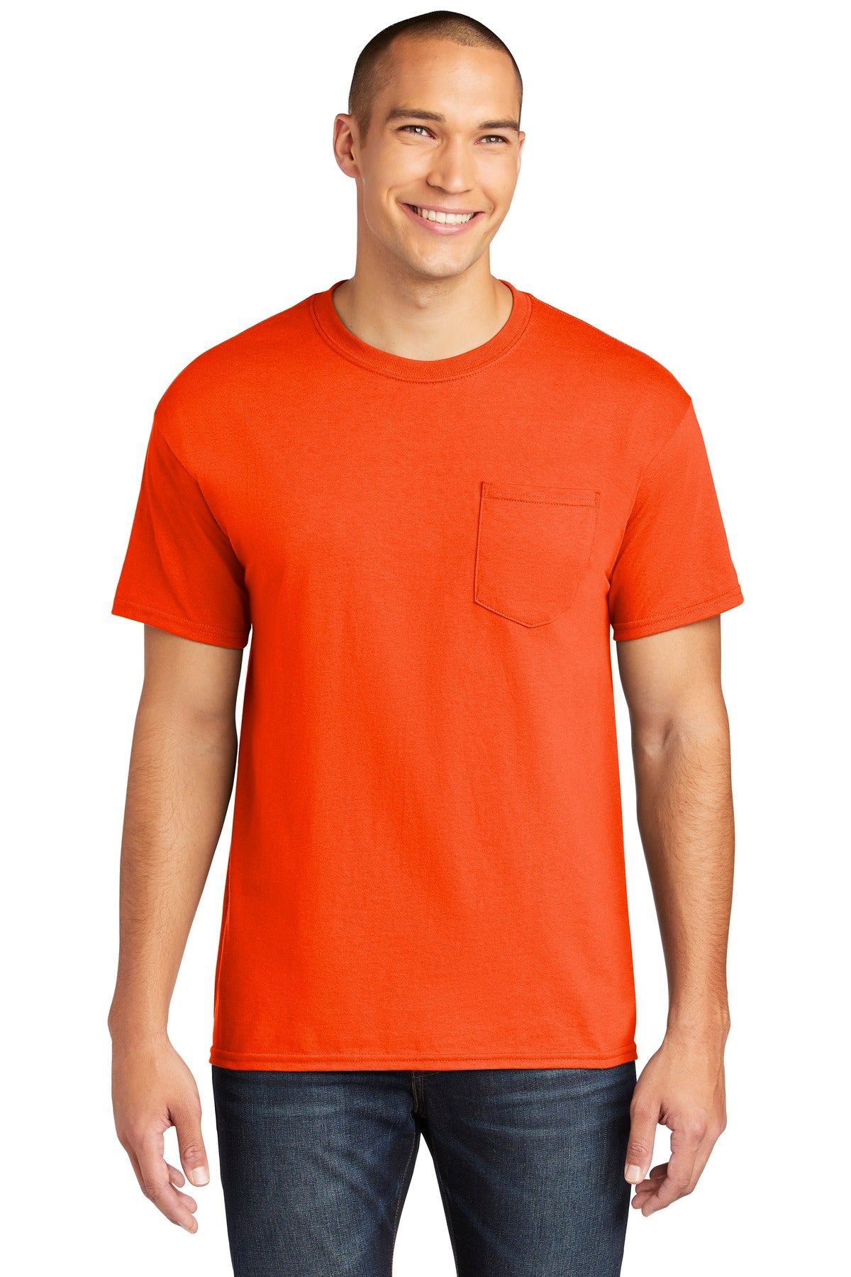 Gildan Heavy Cotton 100% Cotton Pocket T-Shirt. 5300 - EMBROIDERED