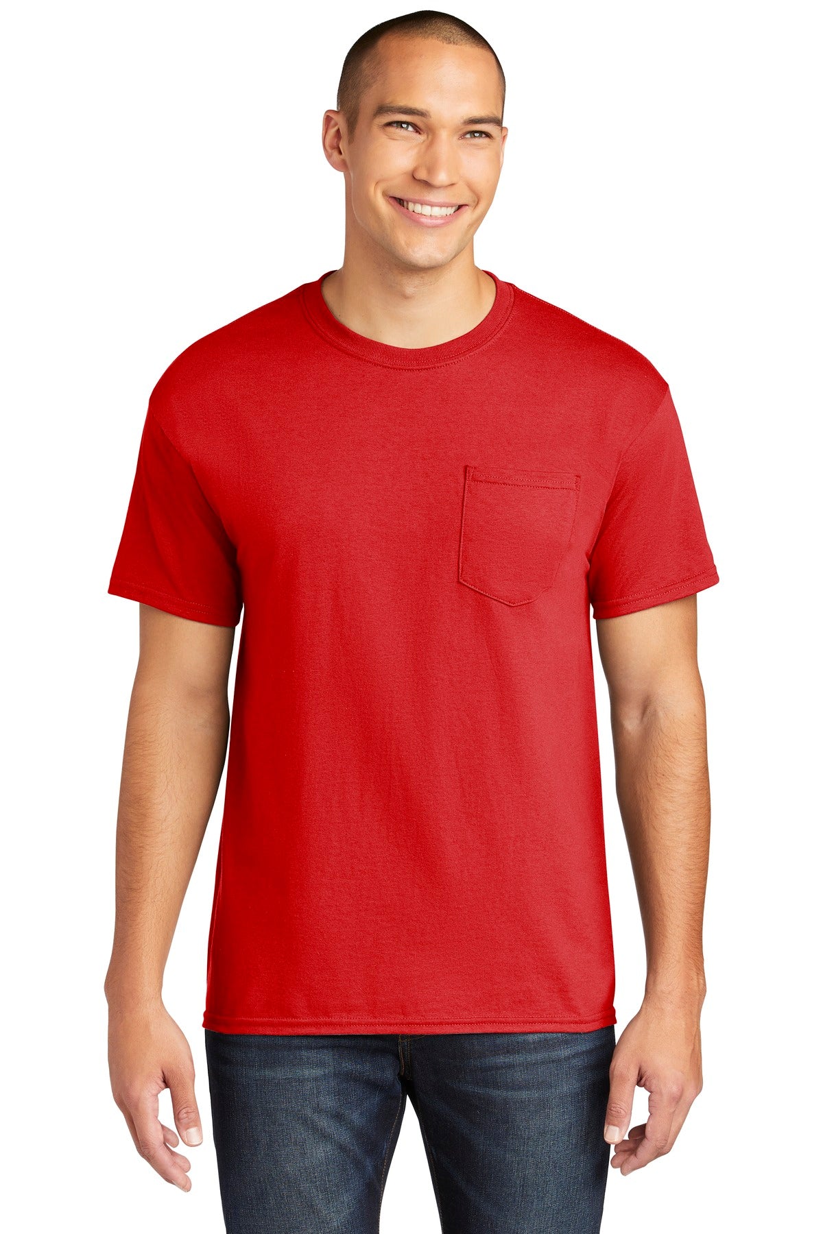 Gildan  Heavy Cotton ‚ 100% Cotton Pocket T-Shirt. 5300 - EMBROIDERED