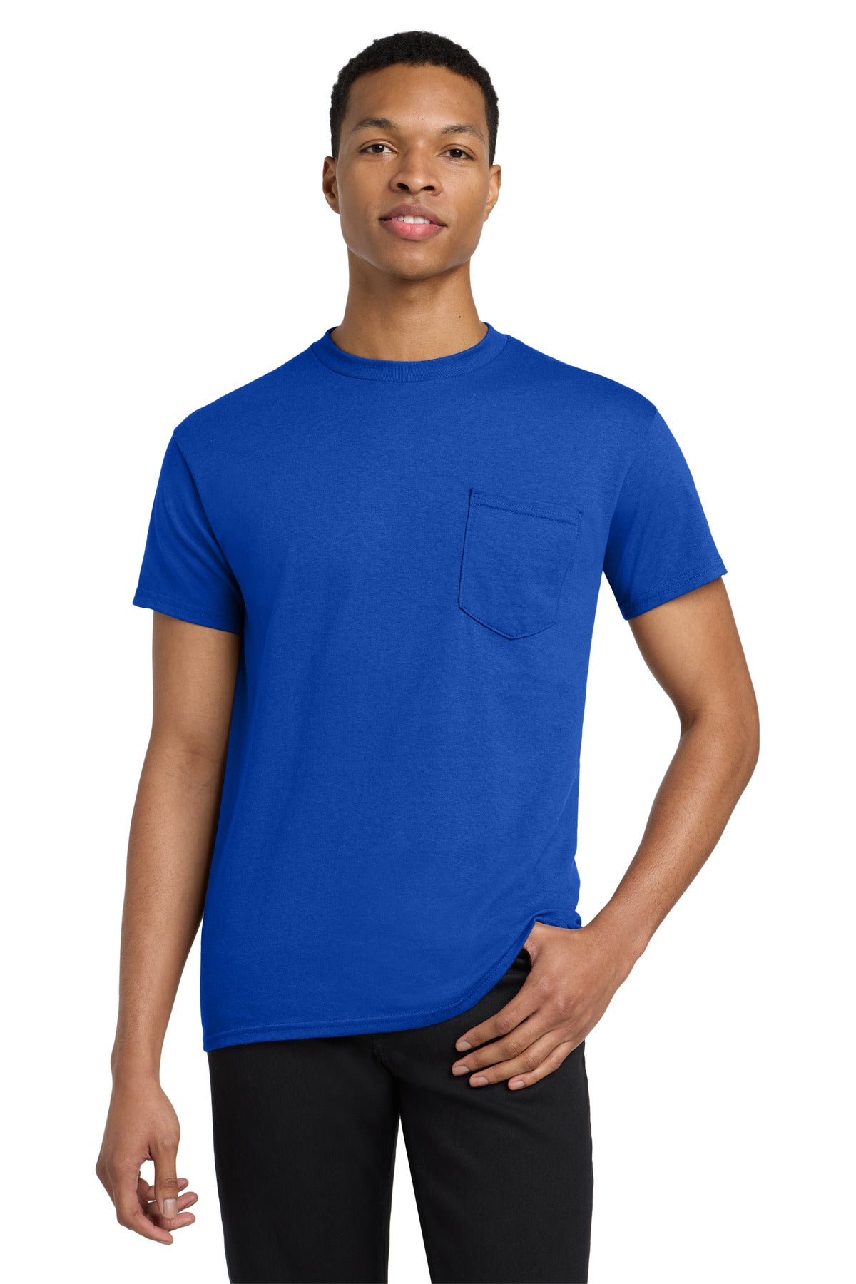Gildan Heavy Cotton 100% Cotton Pocket T-Shirt. 5300 - EMBROIDERED