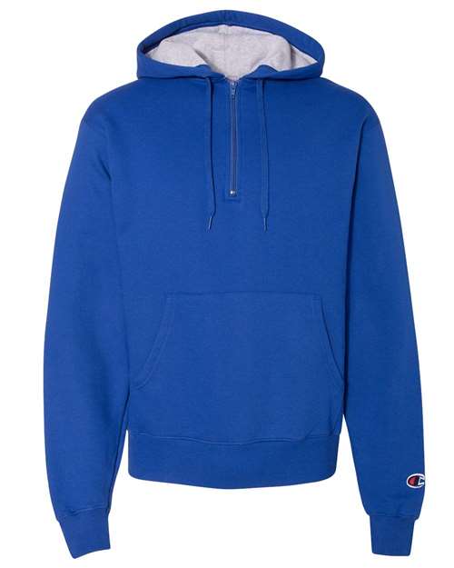 Champion. Men's Cotton Max Hooded Quarter-Zip Sweatshirt. S185
