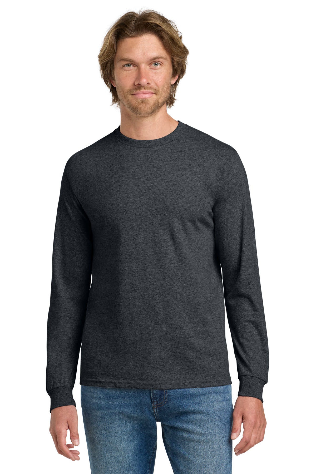 Gildan - Heavy Cotton 100% Cotton Long Sleeve T-Shirt. 5400 - EMBROIDERED