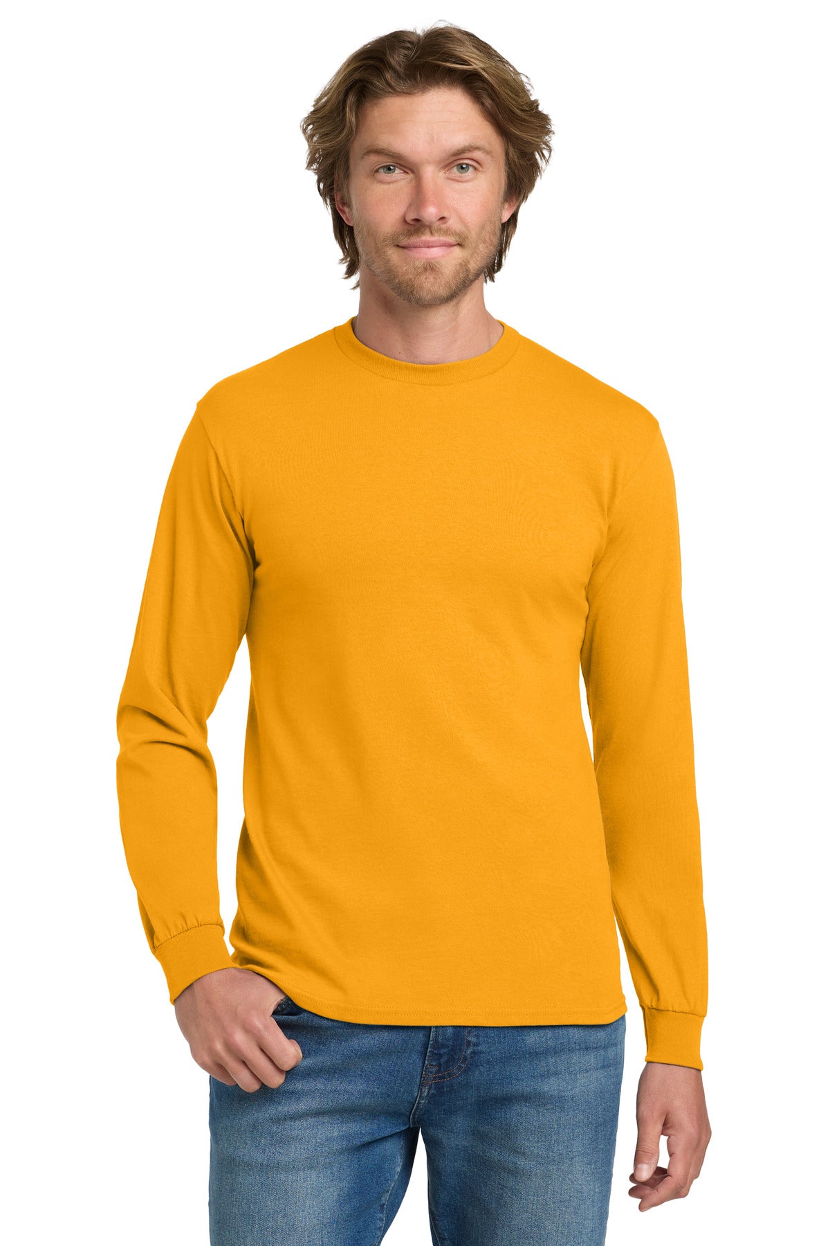 Gildan - Heavy Cotton 100% Cotton Long Sleeve T-Shirt. 5400 - EMBROIDERED