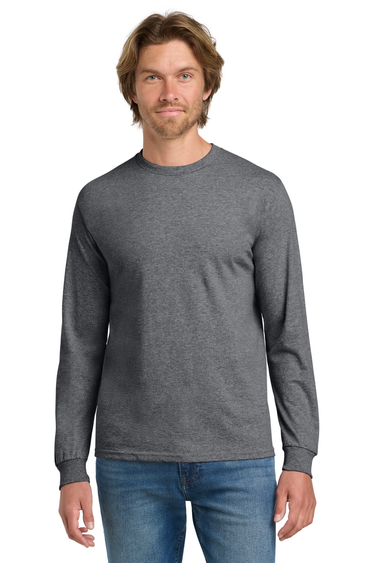 Gildan - Heavy Cotton‚ 100% Cotton Long Sleeve T-Shirt.  5400 - EMBROIDERED