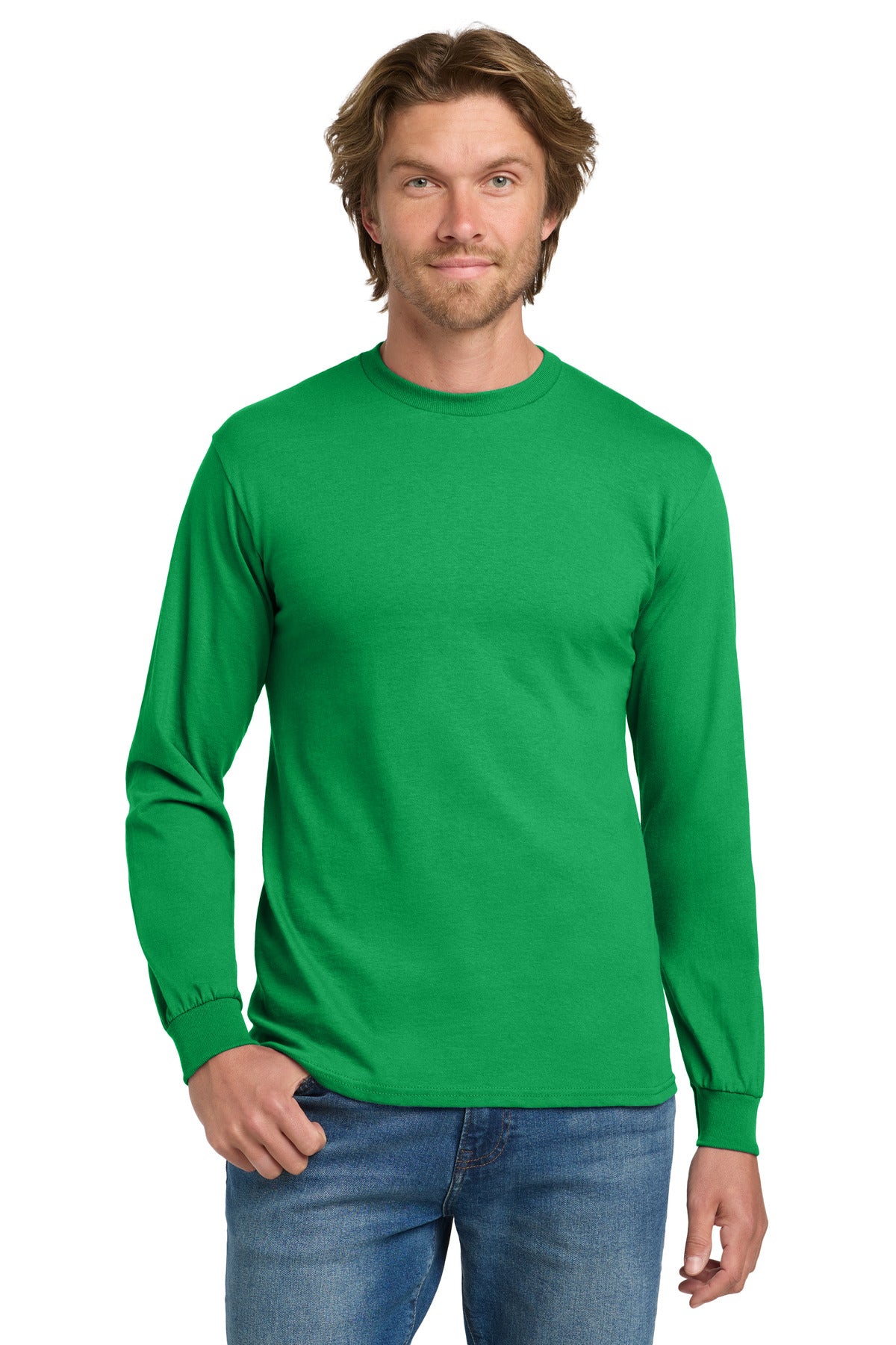 Gildan - Heavy Cotton‚ 100% Cotton Long Sleeve T-Shirt.  5400 - EMBROIDERED