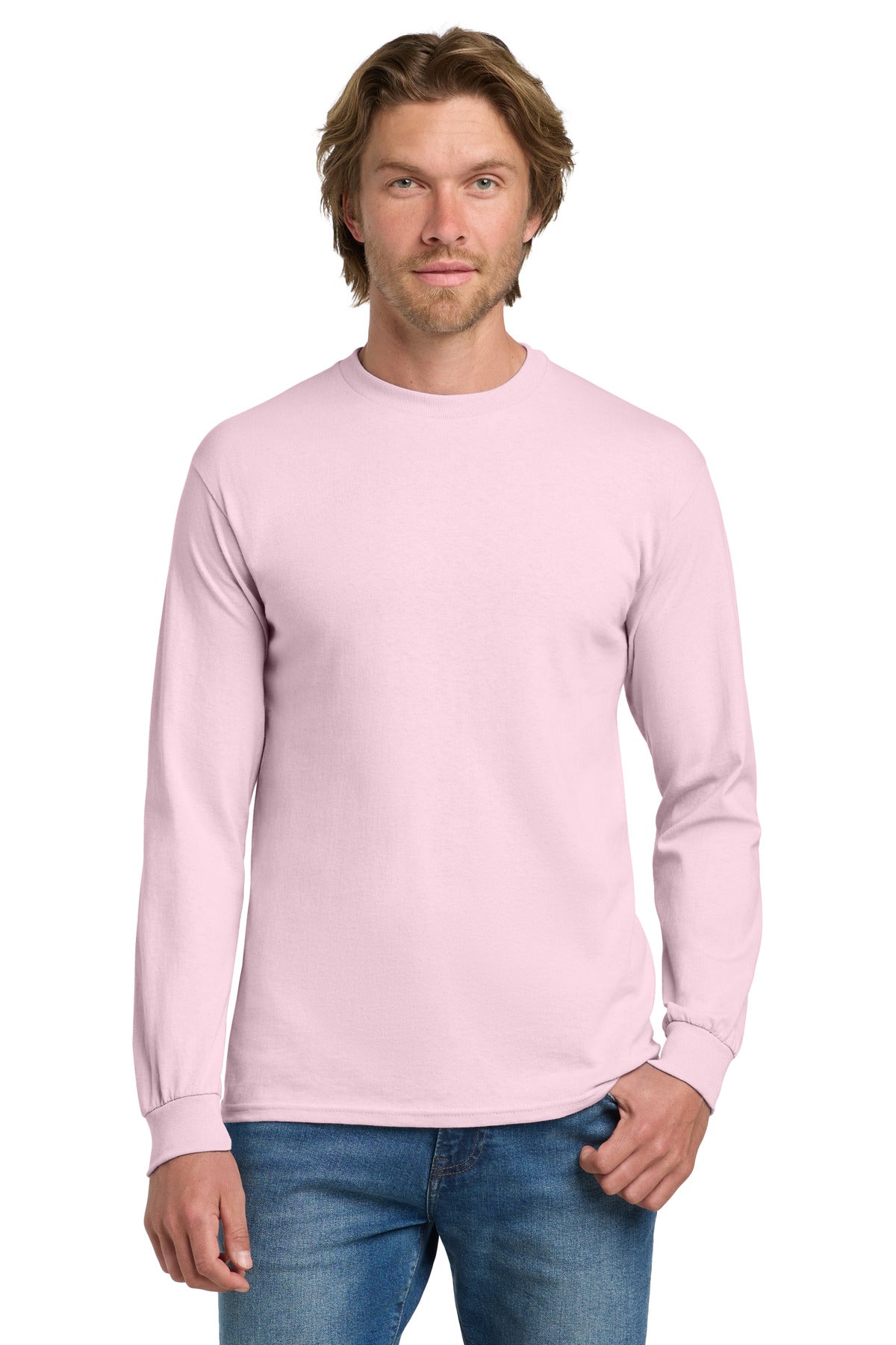 Gildan - Heavy Cotton‚ 100% Cotton Long Sleeve T-Shirt.  5400 - EMBROIDERED