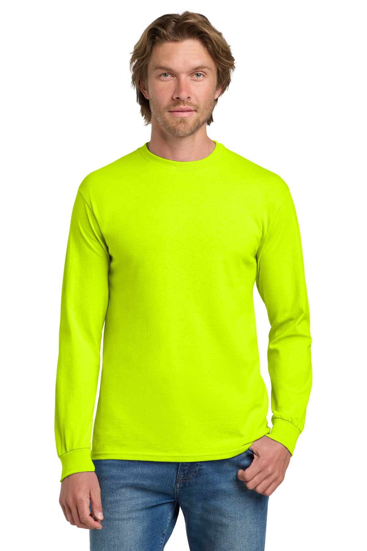Gildan - Heavy Cotton‚ 100% Cotton Long Sleeve T-Shirt.  5400 - EMBROIDERED