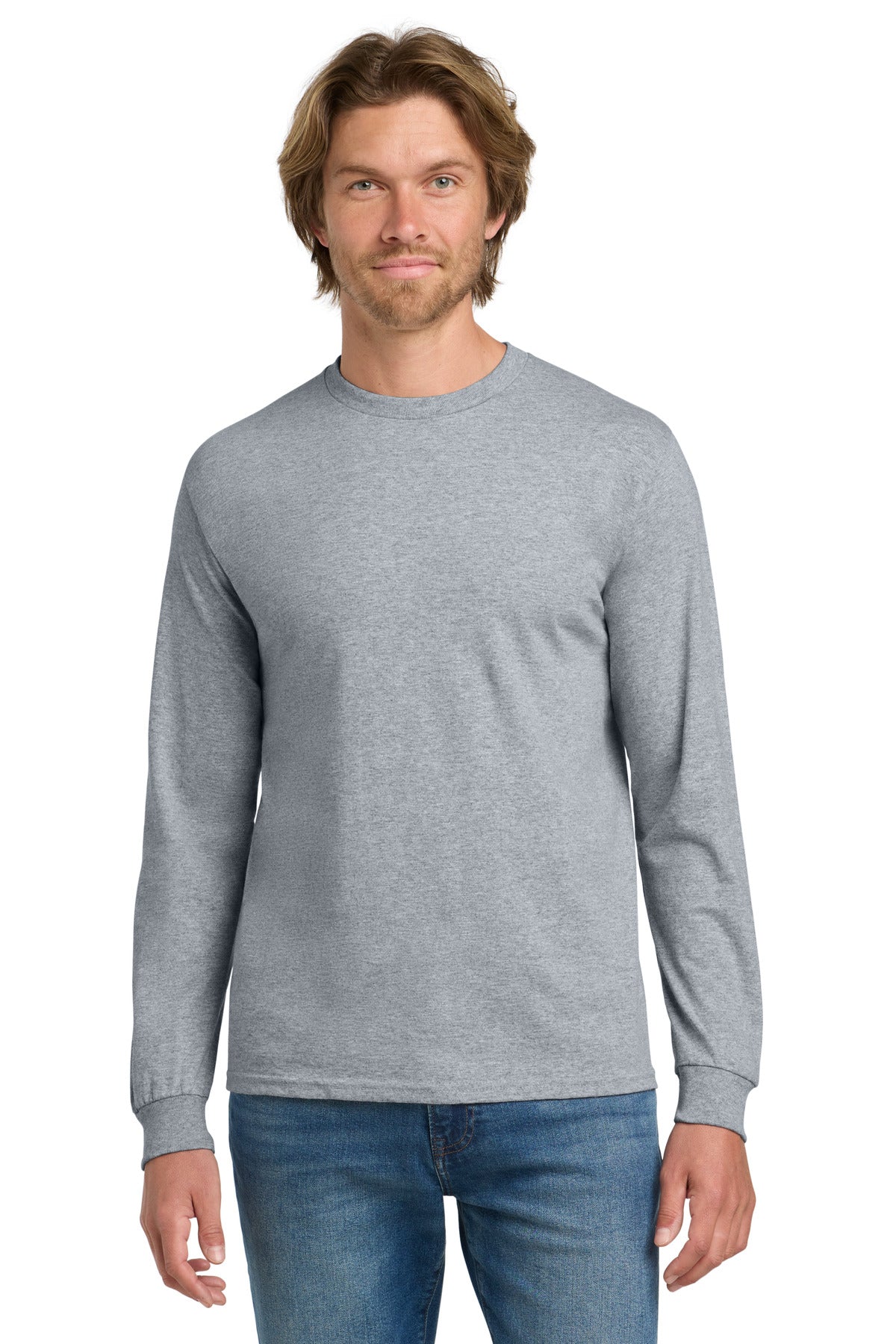 Gildan - Heavy Cotton‚ 100% Cotton Long Sleeve T-Shirt.  5400 - EMBROIDERED