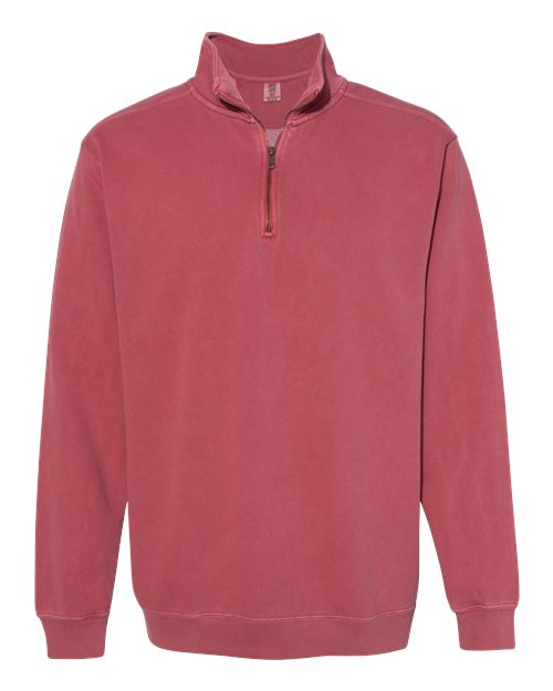 Comfort Colors Unisex Garment-Dyed Quarter-Zip Sweatshirt - 1580 - EMBROIDERED
