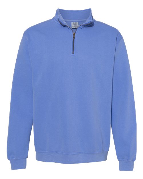 Comfort Colors Unisex Garment-Dyed Quarter-Zip Sweatshirt - 1580 - EMBROIDERED