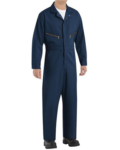 Red Kap Men's Zip-Front Cotton Coverall - CC18 - EMBROIDERED