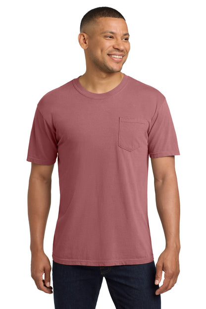 COMFORT COLORS  Heavyweight Ring Spun Pocket Tee. 6030 - EMBROIDERED