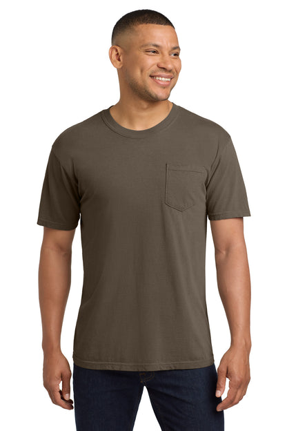 COMFORT COLORS  Heavyweight Ring Spun Pocket Tee. 6030 - EMBROIDERED