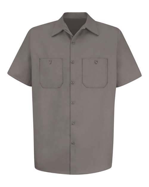 Red Kap Men's Tall Cotton Short Sleeve Uniform Shirt - SC40T - EMBROIDERED