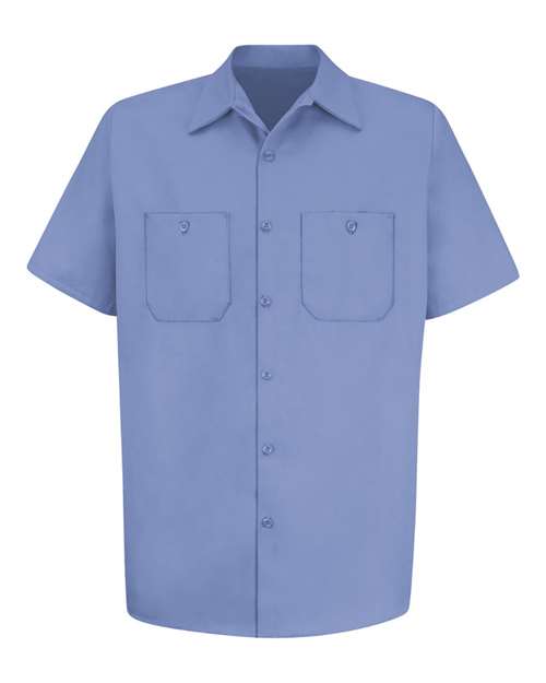 Red Kap Men's Tall Cotton Short Sleeve Uniform Shirt - SC40T - EMBROIDERED
