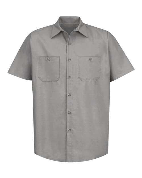 Red Kap Men's Tall Industrial Short Sleeve Work Shirt - SP24T - EMBROIDERED