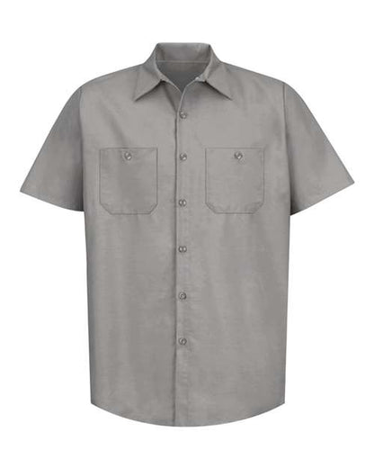 Red Kap Men's Tall Industrial Short Sleeve Work Shirt - SP24T - EMBROIDERED