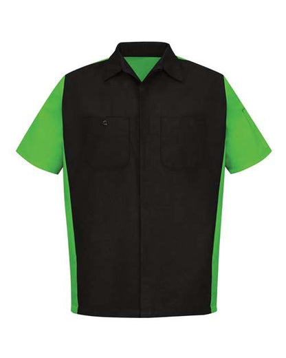 Red Kap Men's Short Sleeve Automotive Crew Shirt - SY20 - EMBROIDERED