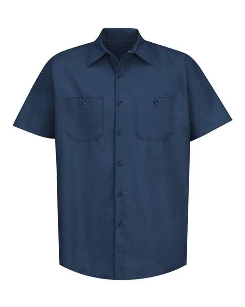 Red Kap Men's Tall Industrial Short Sleeve Work Shirt - SP24T - EMBROIDERED