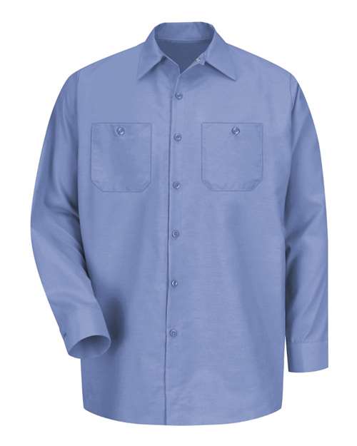 Red Kap Men's Tall Industrial Long Sleeve Work Shirt - SP14T - EMBROIDERED
