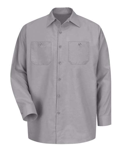 Red Kap Men's Tall Industrial Long Sleeve Work Shirt - SP14T - EMBROIDERED