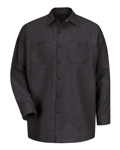 Red Kap Men's Tall Industrial Long Sleeve Work Shirt - SP14T - EMBROIDERED