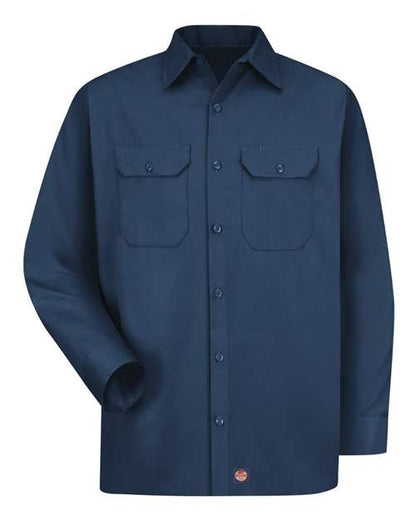 Red Kap Men's Tall Utility Long Sleeve Work Shirt - ST52T - EMBROIDERED