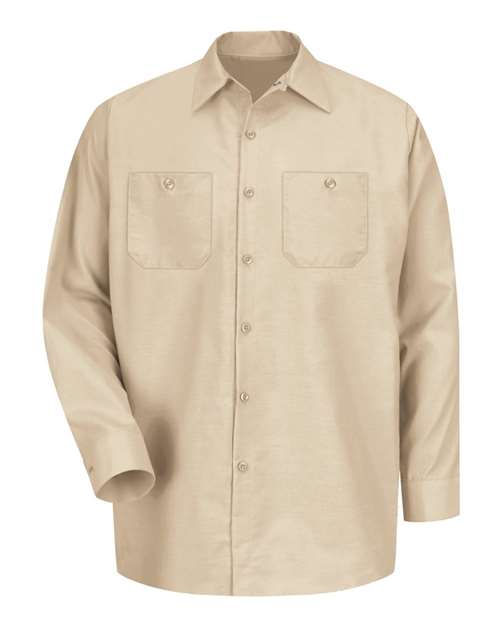 Red Kap Men's Tall Industrial Long Sleeve Work Shirt - SP14T - EMBROIDERED