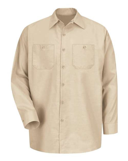 Red Kap Men's Tall Industrial Long Sleeve Work Shirt - SP14T - EMBROIDERED